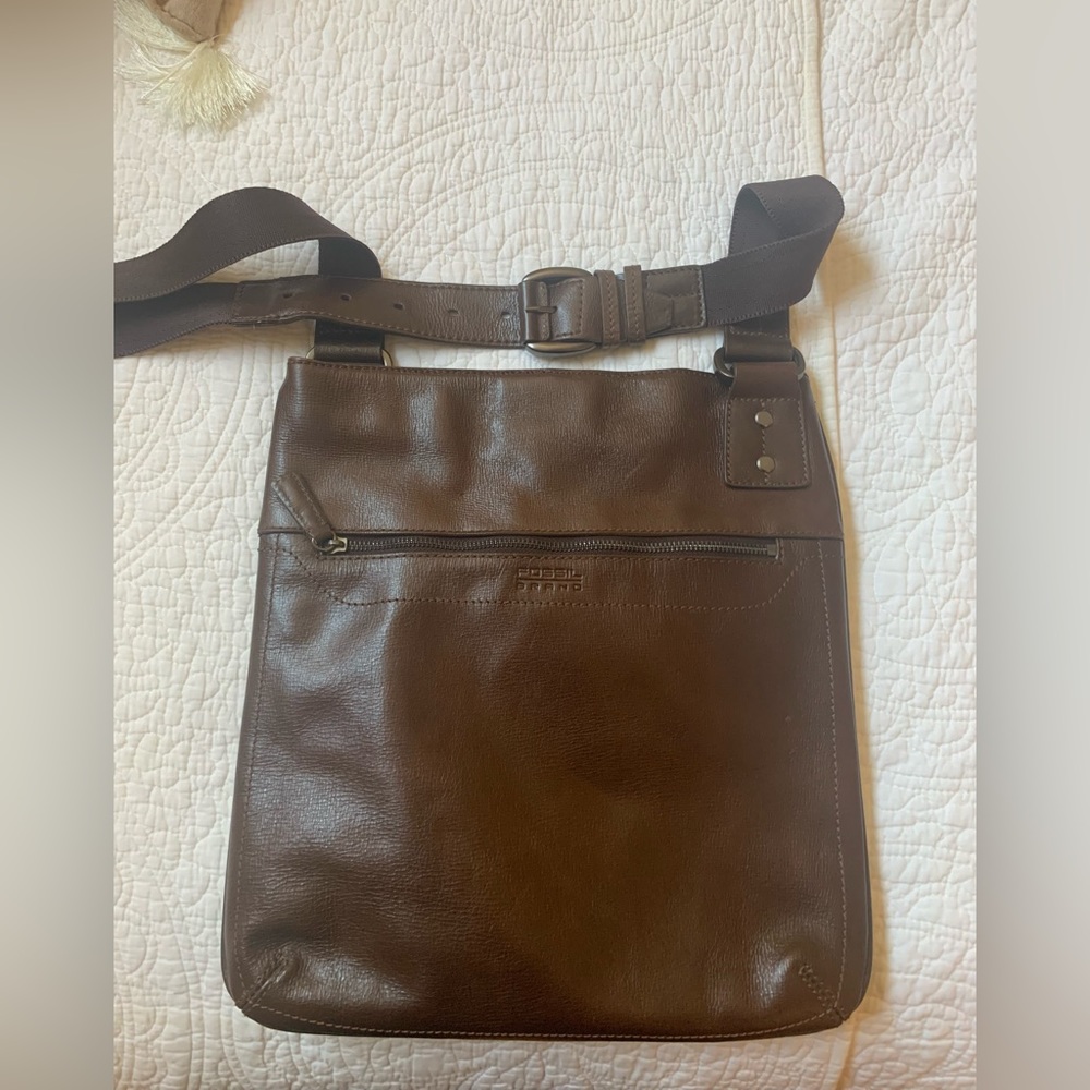 Fossil brand messenger bag.